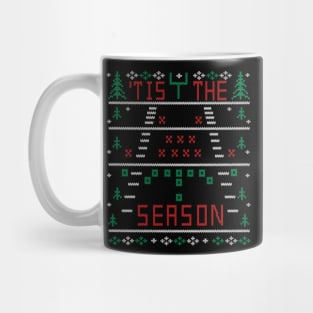 'Tis the Season Football Ugly Christmas Sweater Party Mug